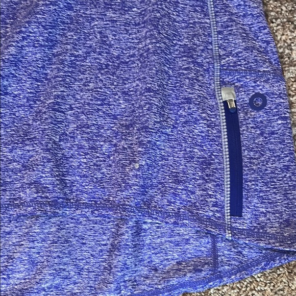 Athleta Heathered Purple Quarter-Zip Top - Picture 3 of 4